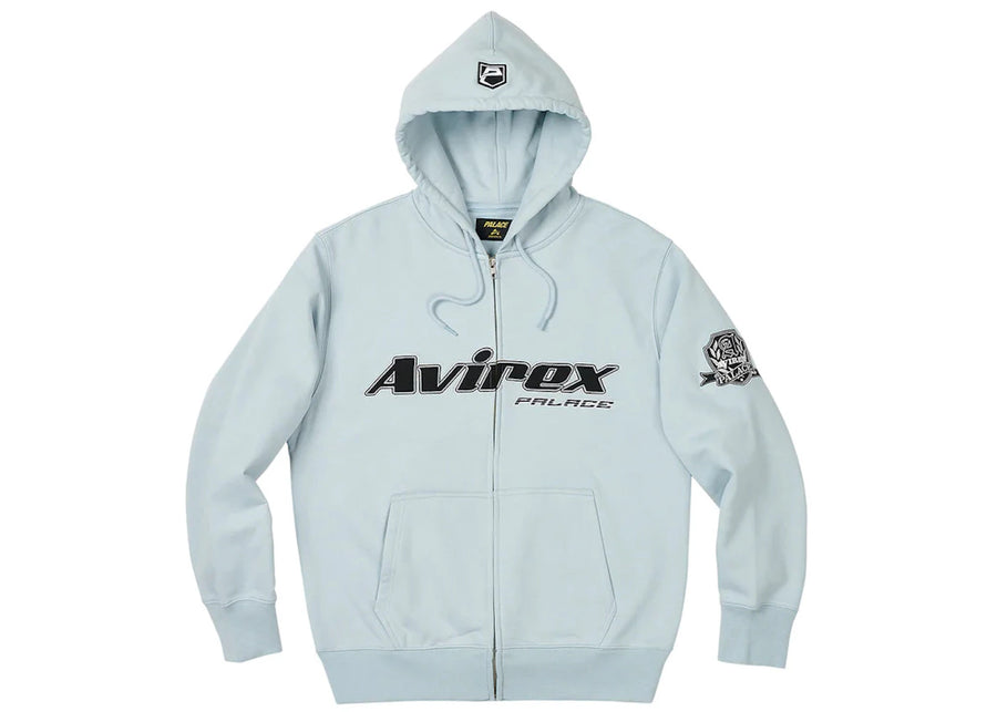 Palace x Avirex Zip Hood Bleu froid