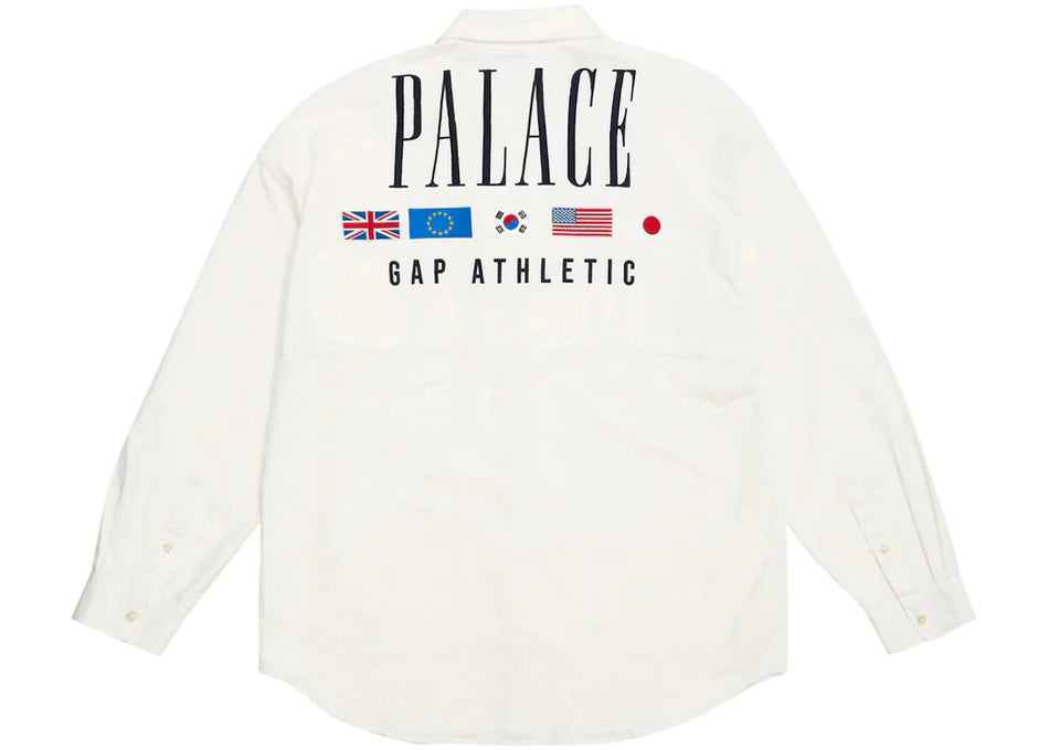 Palace x Gap Drop Shoulder Oxford Shirt White