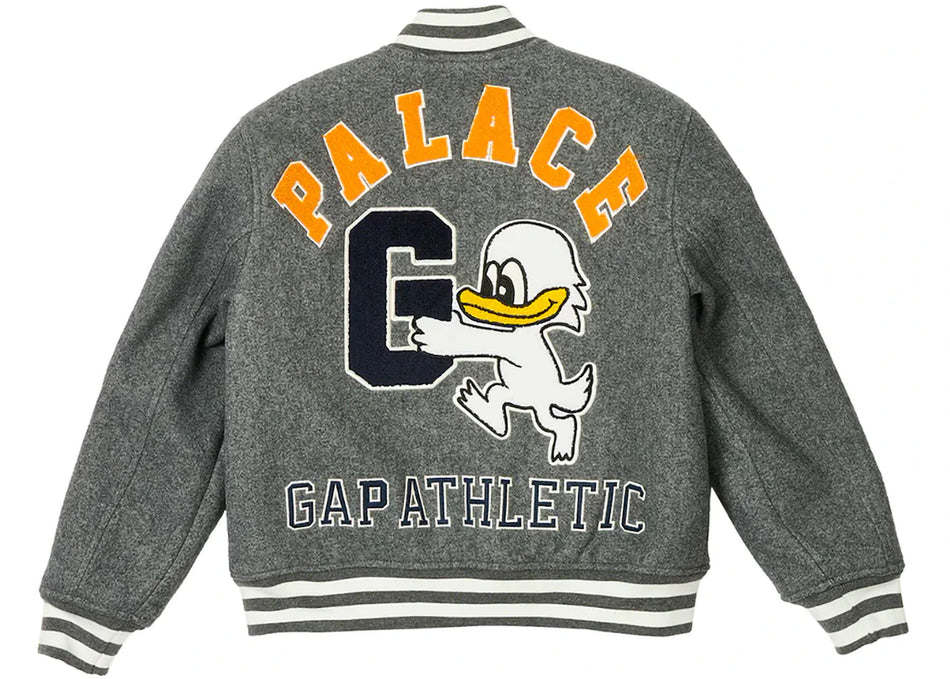 Palace x Gap Kids Varsity Jacket Grey
