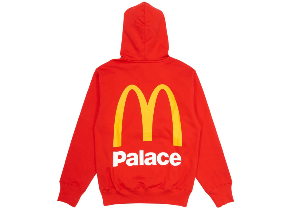 Palace x McDonald's Logo Hood Red