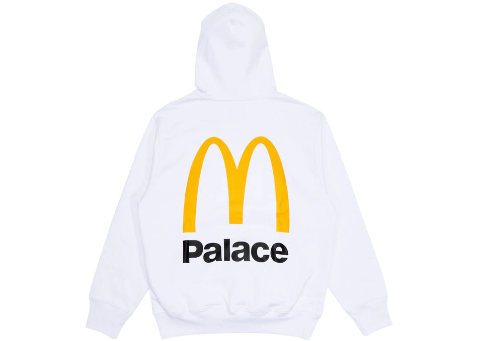 Palace x McDonald's Logo Hood White