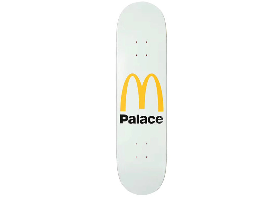 Planche de skateboard blanche Palace x McDonald's Logo
