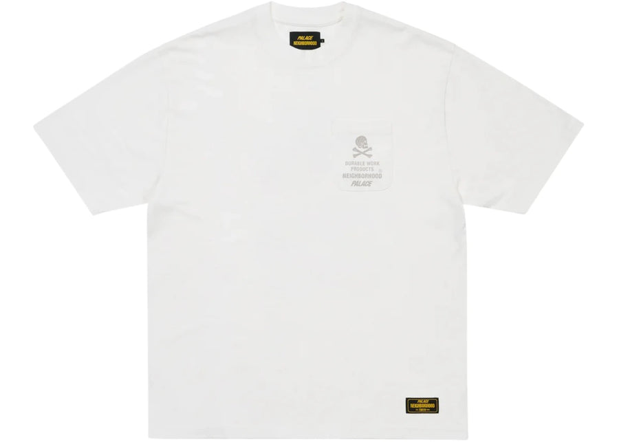 T-shirt blanc Palace x Neighborhood Pocket