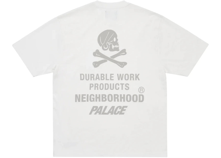 T-shirt blanc Palace x Neighborhood Pocket