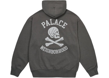 Palace x Neighborhood Skull Zip Hood Charcoal