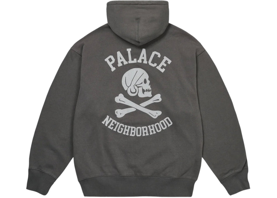 Palace x Neighborhood Skull Zip Hood Charcoal