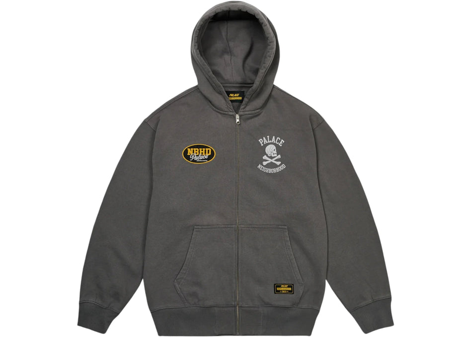 Palace x Neighborhood Skull Zip Hood Charcoal