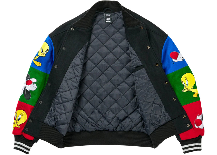 Palace x UGG Looney Tunes Varsity Jacket Black