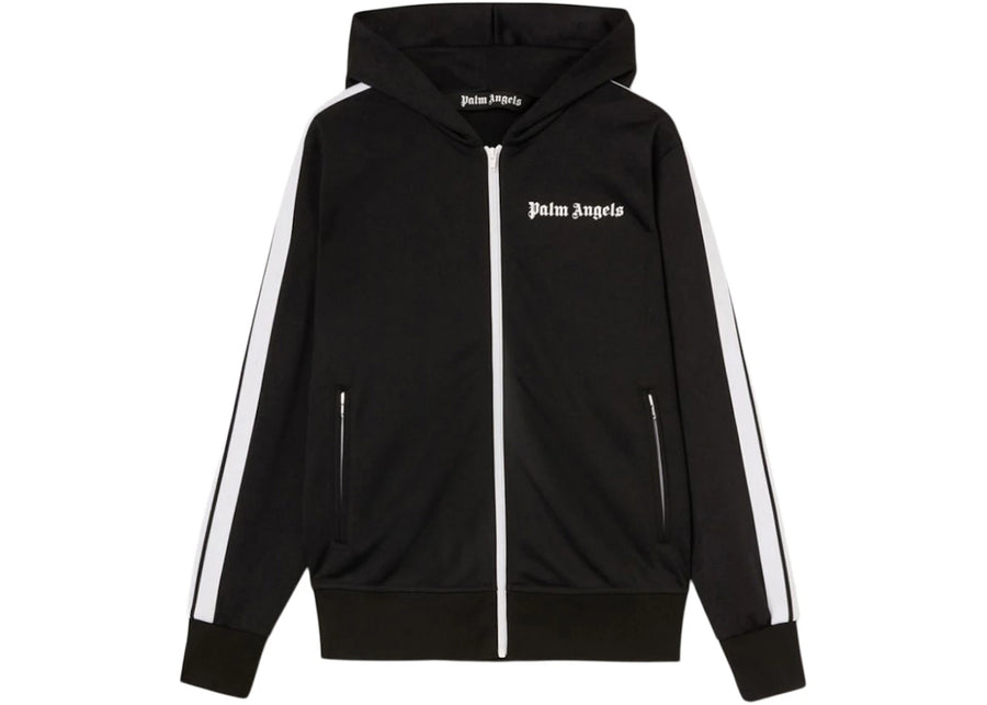 Veste de survêtement à capuche Palm Angels noire et blanche