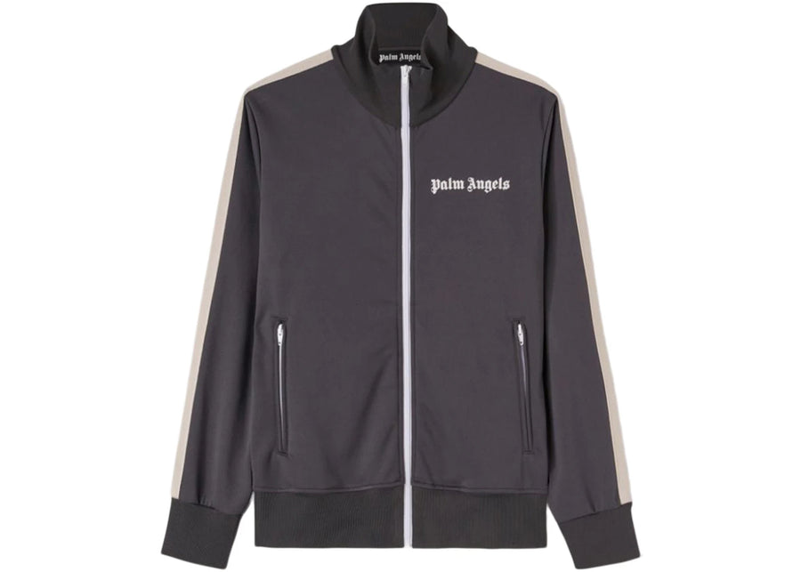 Veste de survêtement classique Palm Angels, gris foncé/blanc cassé