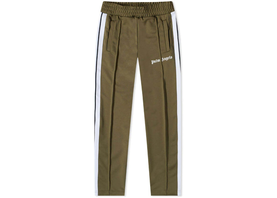Pantalon de survêtement classique Palm Angels, coloris militaire/blanc
