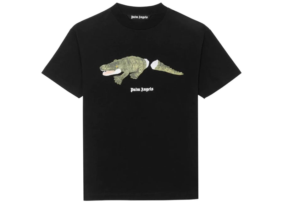 T-shirt noir Palm Angels à imprimé crocodile