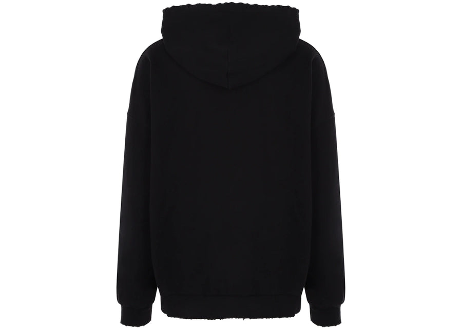 Sweat à capuche noir Palm Angels avec logo monogramme.