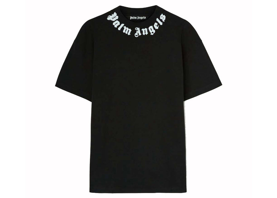T-shirt noir Palm Angels avec logo au col