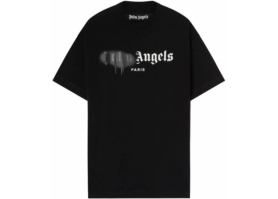 T-shirt noir Palm Angels Paris avec logo imprimé