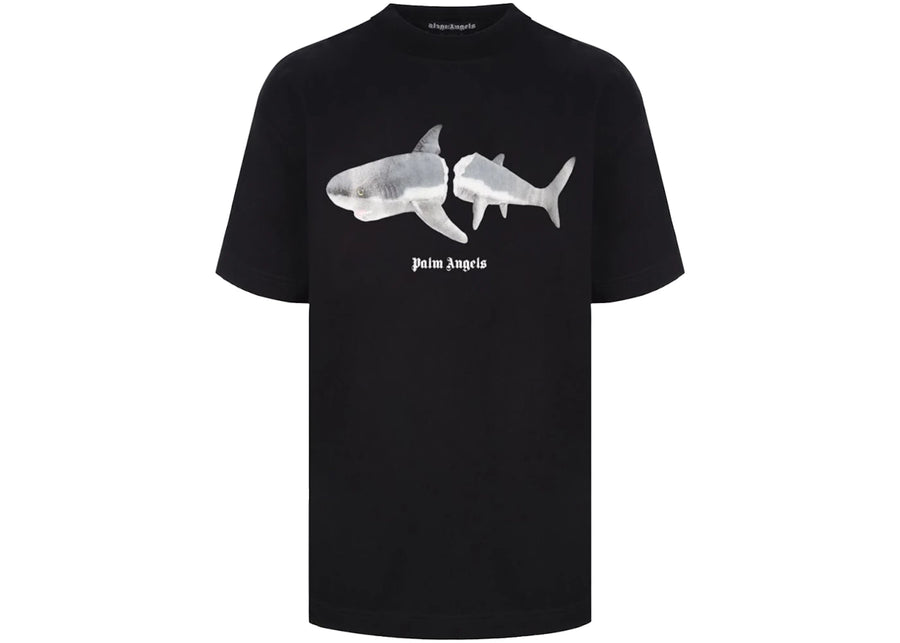 T-shirt Palm Angels Shark noir et blanc