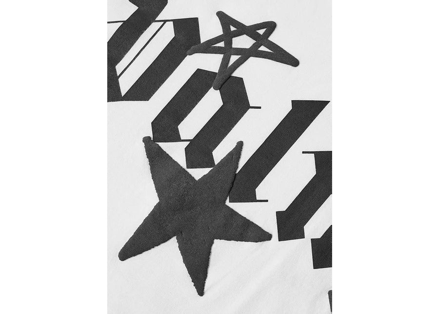 Palm Angels Shooting Stars Oversized T-Shirt White Black