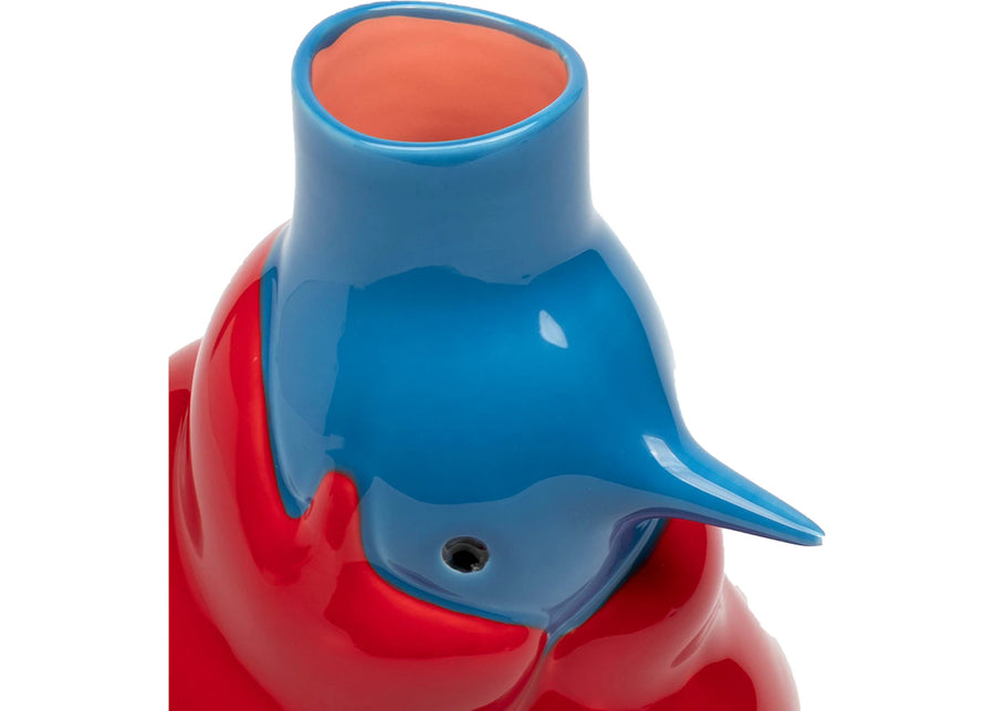 Parra Le vase à visage à l'envers, figurine de cheveux multicolore