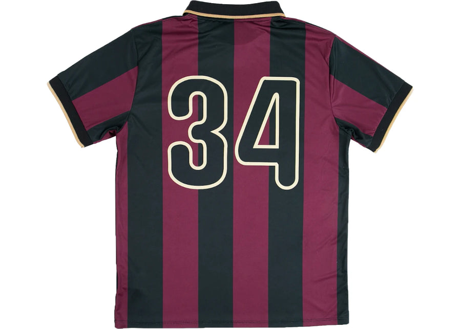 Maillot de football Patta Soundsystem x Smib avec logo Script Noir/Cabernet