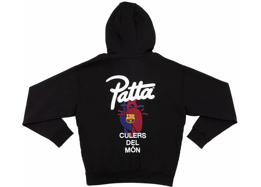 Pull à capuche Patta x Barcelona FC Culers del Món Noir/Bleu Royal Profond