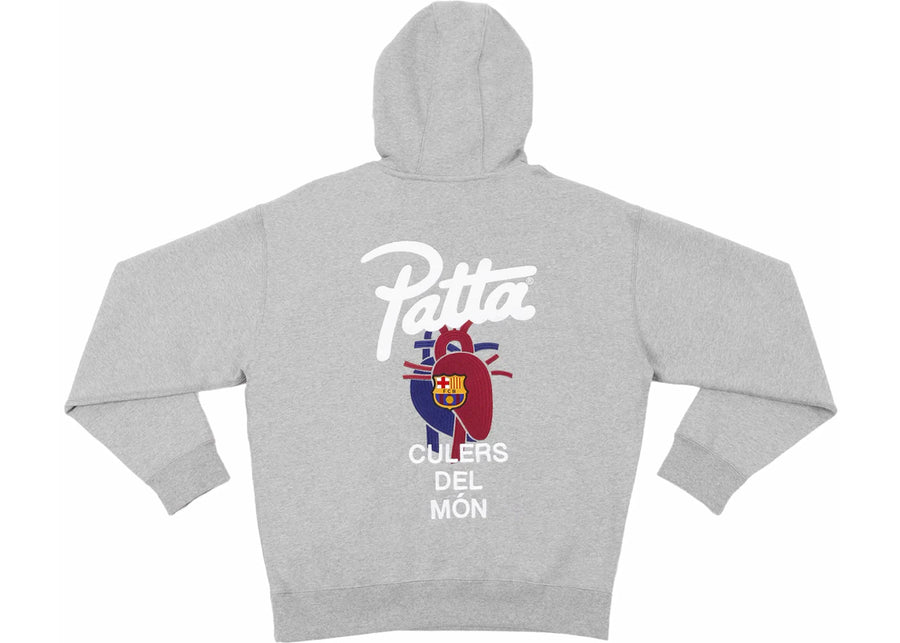 Sweat à capuche Patta x FC Barcelone Culers del Món Gris chiné foncé/Bleu roi profond