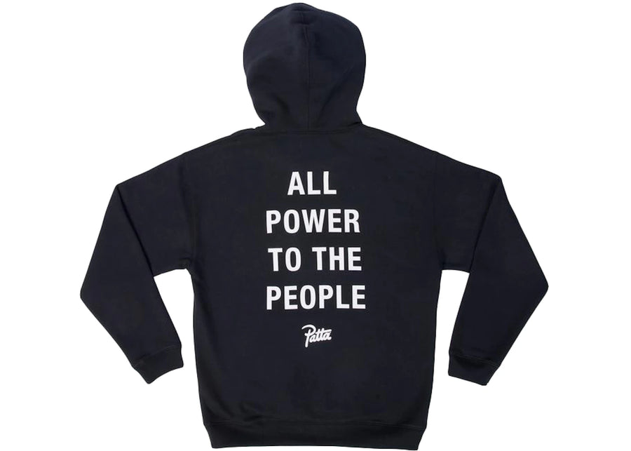 Sweat à capuche noir Patta x Emory Douglas