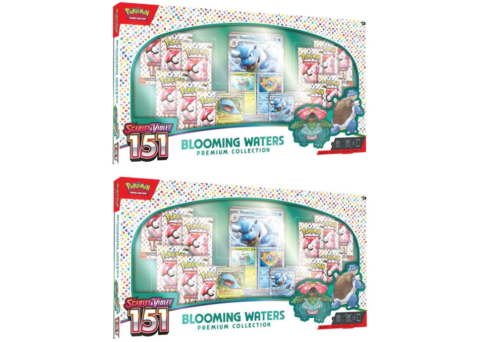 Pokémon Scarlet & Violet 151 Blooming Waters Premium Collection Box 2x Lot