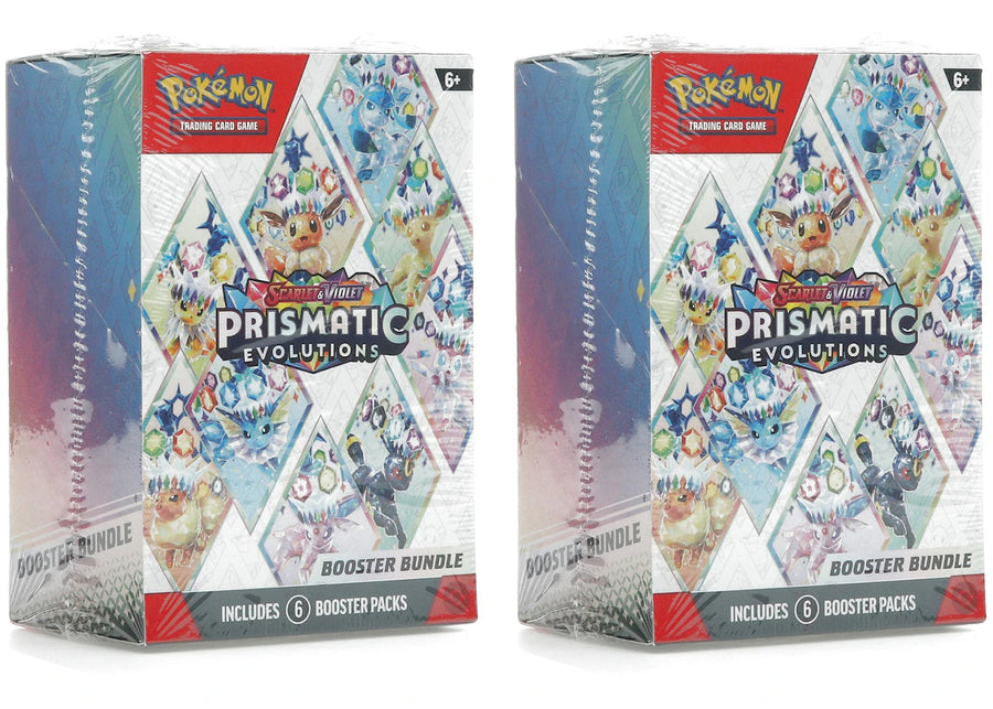 Lot de 2 boosters Pokémon Scarlet &amp; Violet Prismatic Evolutions