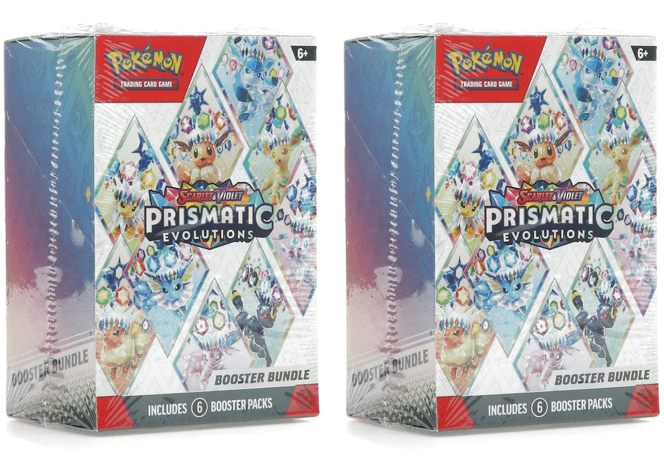 Pokémon Scarlet & Violet Prismatic Evolutions Booster Bundle 2x Lot