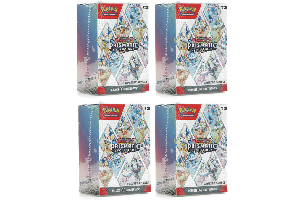 Pokémon Scarlet & Violet Prismatic Evolutions Booster Bundle 4x Lot