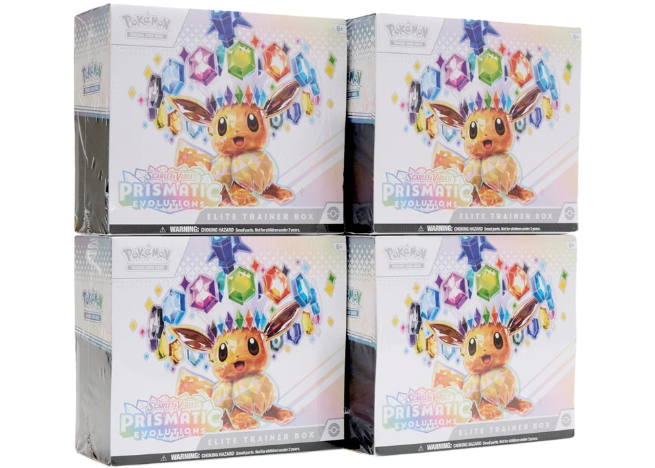 Pokémon Scarlet & Violet Prismatic Evolutions Elite Trainer Box 4x Lot