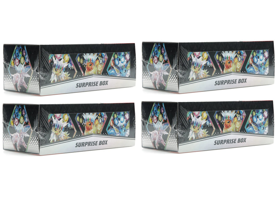 Lot de 4 boîtes surprise Pokémon Scarlet &amp; Violet Prismatic Evolutions