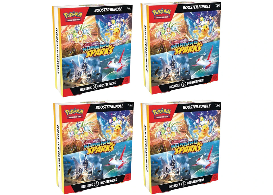 Pokémon Scarlet & Violet Surging Sparks Booster Bundle Box 4x Lot