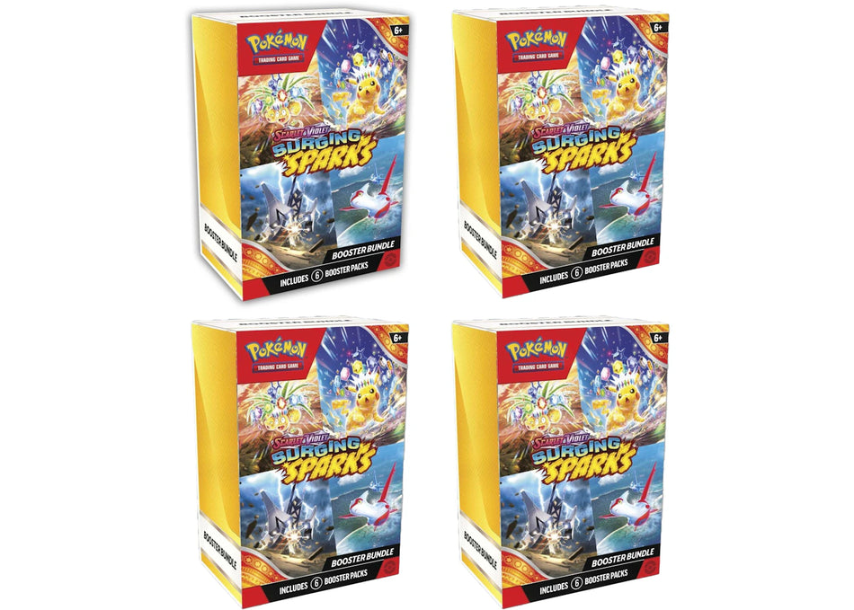Pokémon Scarlet & Violet Surging Sparks Booster Bundle Box 4x Lot