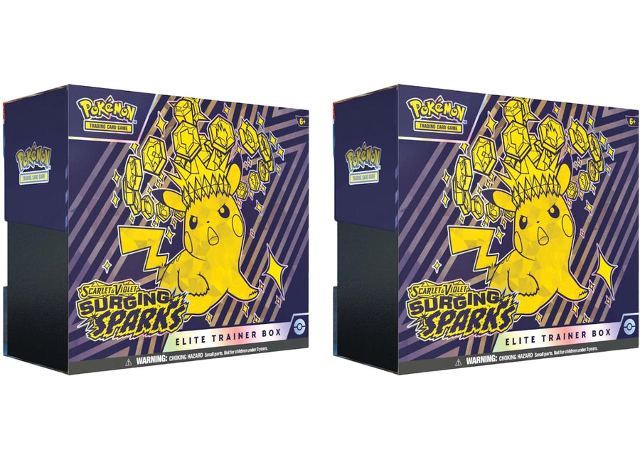Lot de 2 coffrets Dresseur d'élite Pokémon Scarlet &amp; Violet Étincelles déferlantes