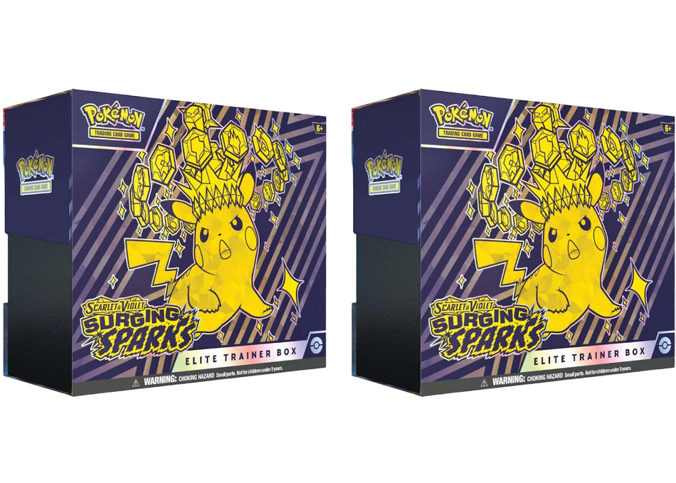 Pokémon Scarlet & Violet Surging Sparks Elite Trainer Box 2x Lot