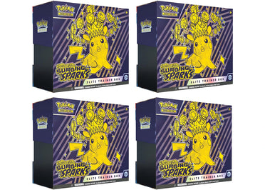 Pokémon Scarlet & Violet Surging Sparks Elite Trainer Box 4x Lot