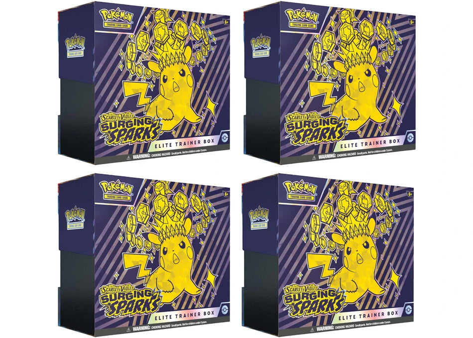 Pokémon Scarlet & Violet Surging Sparks Elite Trainer Box 4x Lot