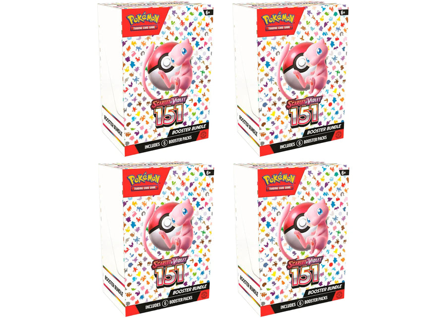 Lot de 4 boosters Pokémon TCG Scarlet &amp; Violet 151 (6 boosters au total).