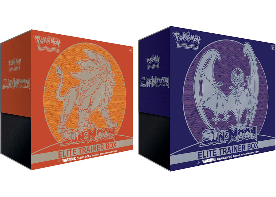 Pack de 2 coffrets Dresseur d'élite Solgaleo/Lunala du JCC Pokémon Soleil et Lune