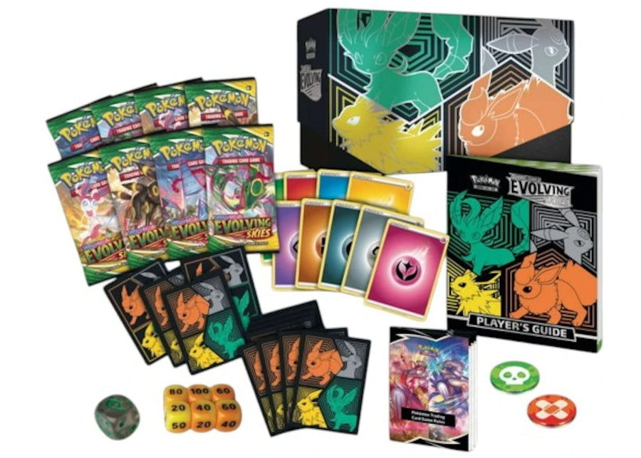 Coffret Dresseur d'élite Pokémon JCC Épée et Bouclier Ciel Évolutif (Flamme/Voltali/Noctali/Phyllali)