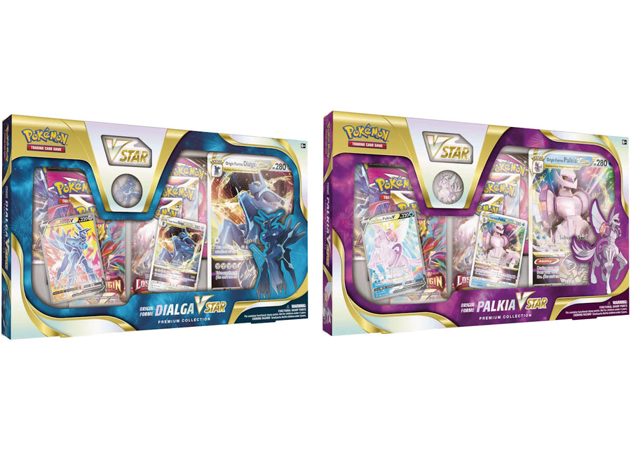 Coffret Collection Premium VSTAR Pokémon Épée et Bouclier Forme Originelle (lot de 2)