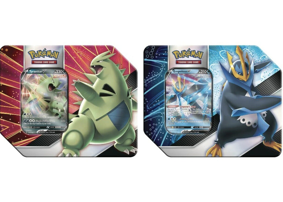 Pokemon TCG V Strikers Tyranitar V/Empoleon V 2x Bundle