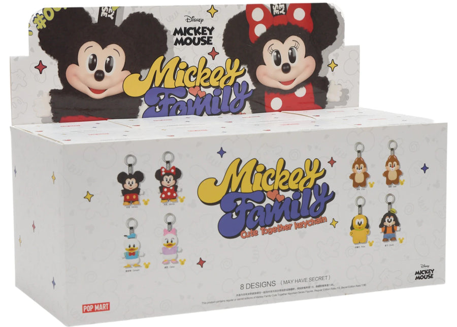 Pop Mart Disney Mickey Family Together Plush Keychain Seal Box (8 Blind Box)