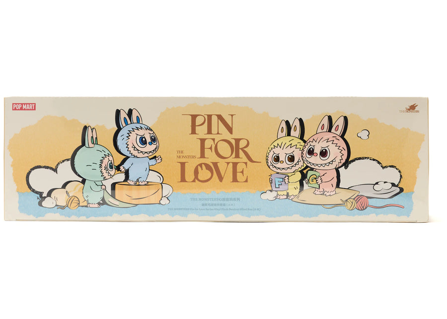 Pop Mart Labubu The Monsters Pin for Love Series Pendentif en peluche vinyle (AM) Boîte scellée (14 boîtes surprises)