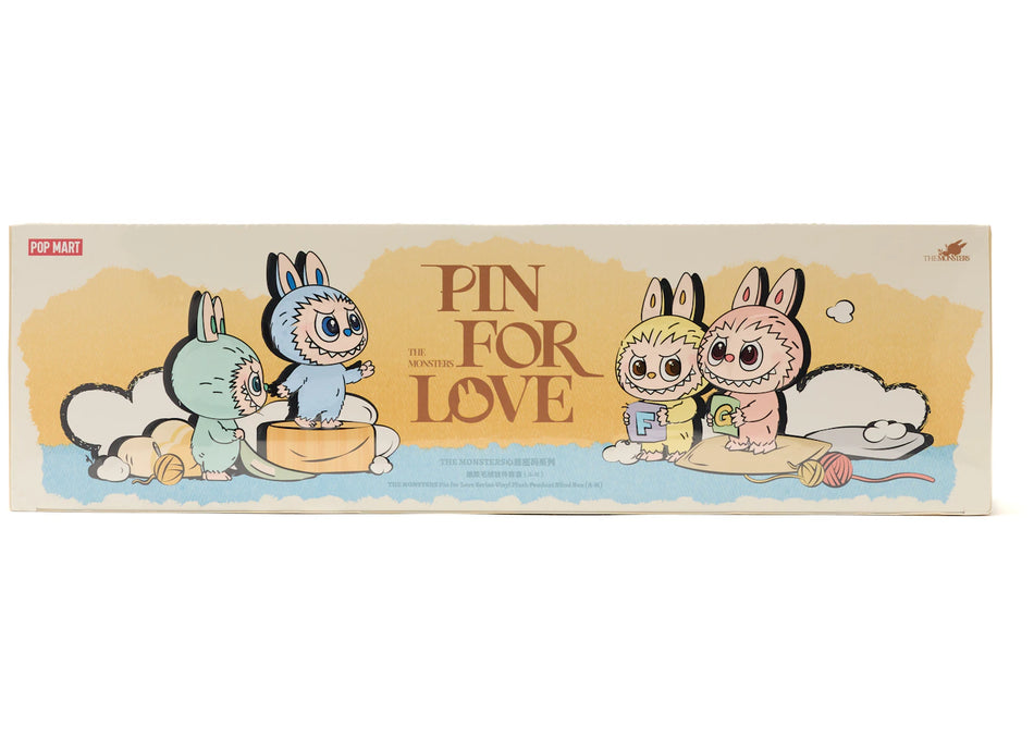 Pop Mart Labubu The Monsters Pin for Love Series Vinyl Plush Pendant (A-M) Sealed Case (14 Blind Box)