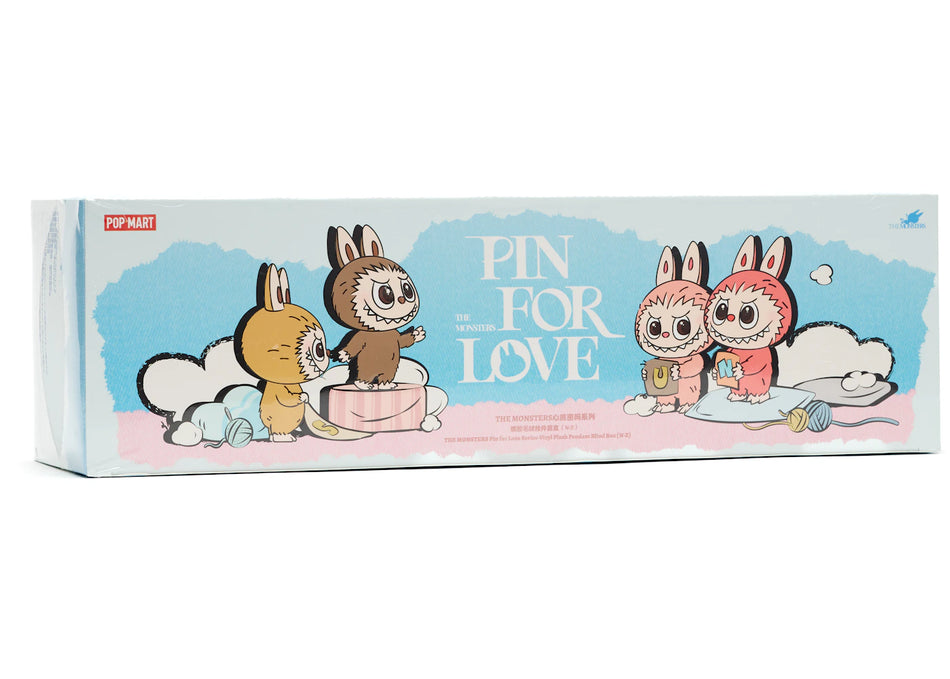 Pop Mart Labubu The Monsters Pin for Love Series Vinyl Plush Pendant (N-Z) Sealed Case (14 Blind Box)