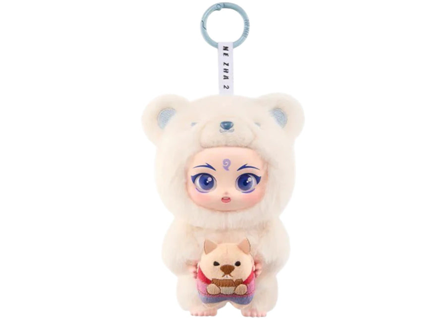 Pop Mart NeZha 2 Dress Up Party Series Ao Bing's Polar Bear Edition Vinyl Plush Doll Pendant