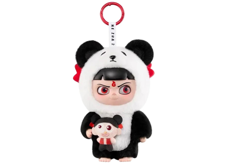 Pop Mart NeZha 2 Dress Up Party Series Pendentif en peluche en vinyle édition Panda de Nezha