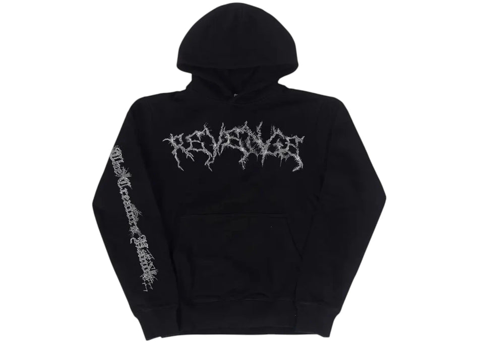 Revenge Spider Web Lightning Hoodie Black